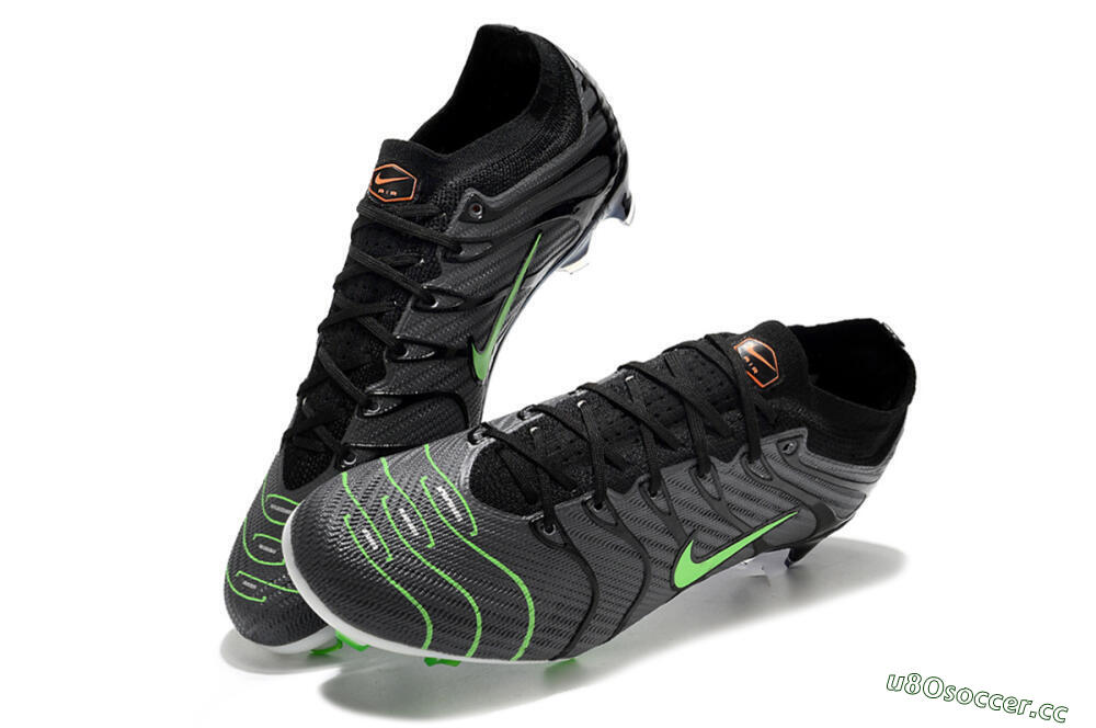 Men's Nike Air Zoom Mercurial Vapor 15 Elite FG Firm Ground Low-Tops Football Boots - Silver/Black/Green 3
