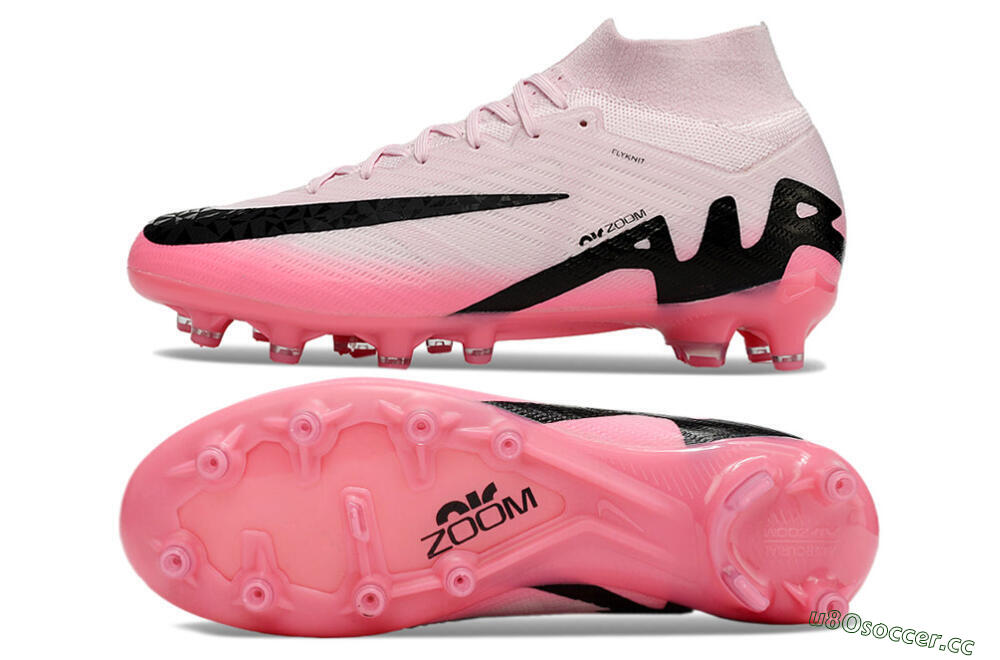 Men's Nike Air Zoom Mercurial Superfly 9 Elite FG Artificial Grass High-Tops Football Boots - Pink/Black 1
