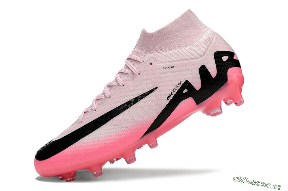 Men's Nike Air Zoom Mercurial Superfly 9 Elite FG Artificial Grass High-Tops Football Boots - Pink/Black 5