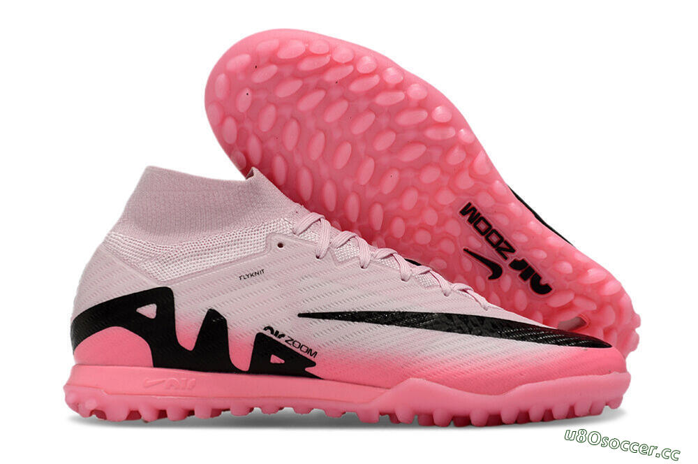 Unisex Nike Air Zoom Mercurial Superfly 9 Elite TF Artificial Turf High-Tops Football Boots - Pink/Pink/Black 2
