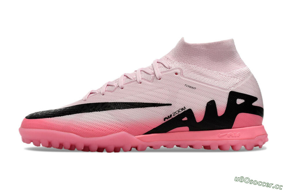 Unisex Nike Air Zoom Mercurial Superfly 9 Elite TF Artificial Turf High-Tops Football Boots - Pink/Pink/Black 0