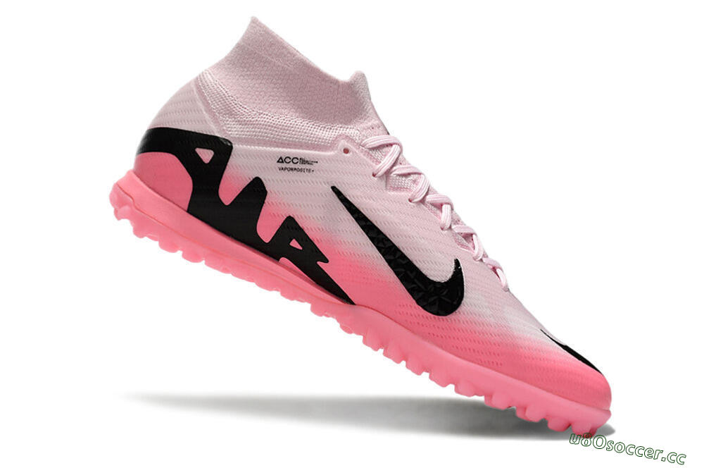 Unisex Nike Air Zoom Mercurial Superfly 9 Elite TF Artificial Turf High-Tops Football Boots - Pink/Pink/Black 4