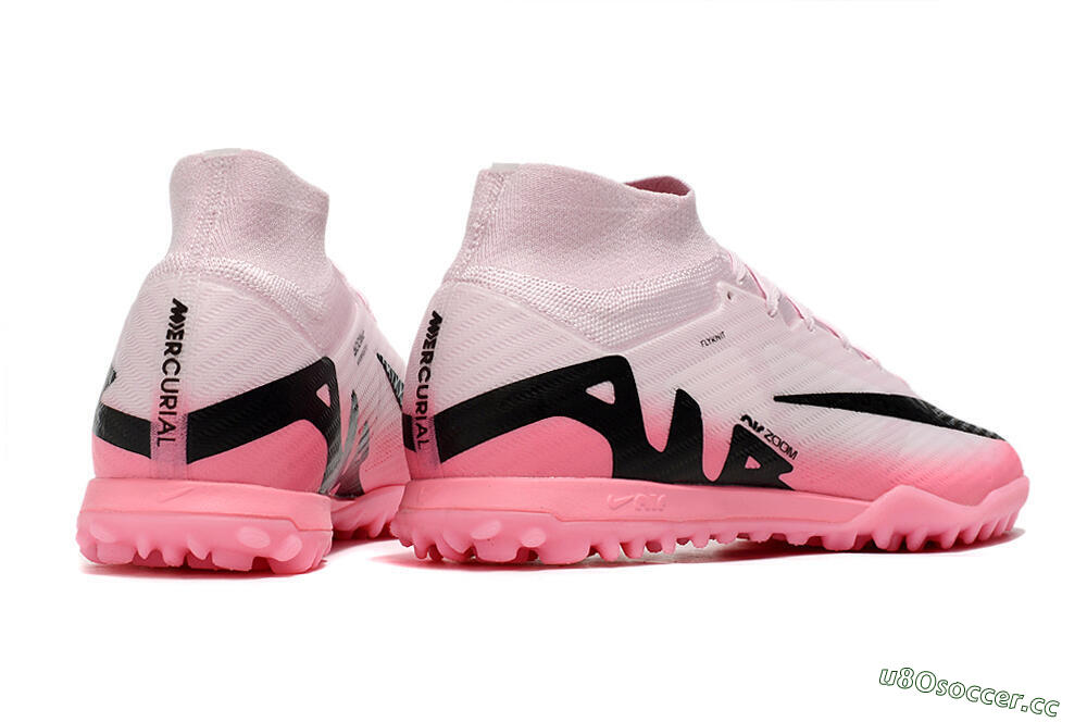 Unisex Nike Air Zoom Mercurial Superfly 9 Elite TF Artificial Turf High-Tops Football Boots - Pink/Pink/Black 6