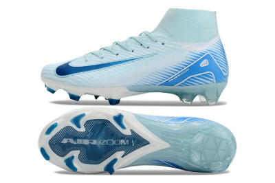 Men's Nike Air Zoom Mercurial Superfly 10 Elite FG Firm Ground High-Tops Football Boots - Jade/White/Blue
