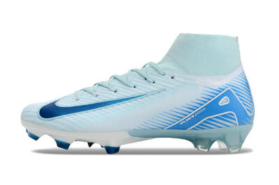 Men's Nike Air Zoom Mercurial Superfly 10 Elite FG Firm Ground High-Tops Football Boots - Jade/White/Blue