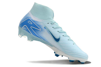 Men's Nike Air Zoom Mercurial Superfly 10 Elite FG Firm Ground High-Tops Football Boots - Jade/White/Blue