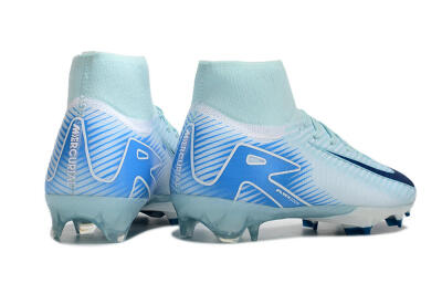 Men's Nike Air Zoom Mercurial Superfly 10 Elite FG Firm Ground High-Tops Football Boots - Jade/White/Blue