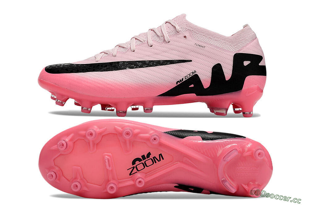 Men's Nike Air Zoom Mercurial Vapor 15 Elite FG Artificial Grass Low-Tops Football Boots - Pink/Black 1