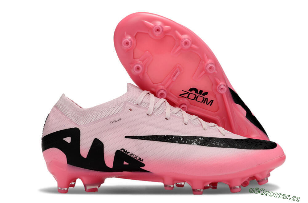 Men's Nike Air Zoom Mercurial Vapor 15 Elite FG Artificial Grass Low-Tops Football Boots - Pink/Black 2