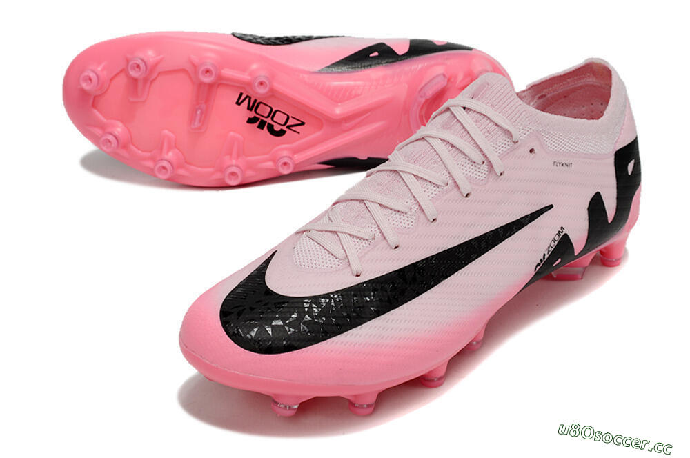 Men's Nike Air Zoom Mercurial Vapor 15 Elite FG Artificial Grass Low-Tops Football Boots - Pink/Black 3