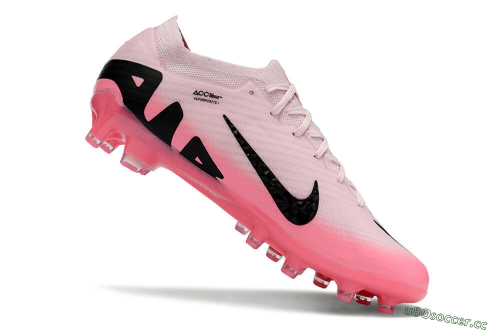 Men's Nike Air Zoom Mercurial Vapor 15 Elite FG Artificial Grass Low-Tops Football Boots - Pink/Black 4