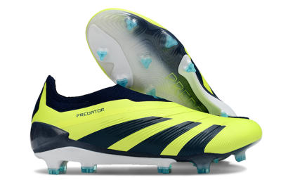 Men's Adidas Predator Accuracy+ FG Firm Ground Low-Tops Football Boots - Yellow/Blue/White