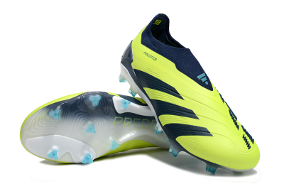 Men's Adidas Predator Accuracy+ FG Firm Ground Low-Tops Football Boots - Yellow/Blue/White