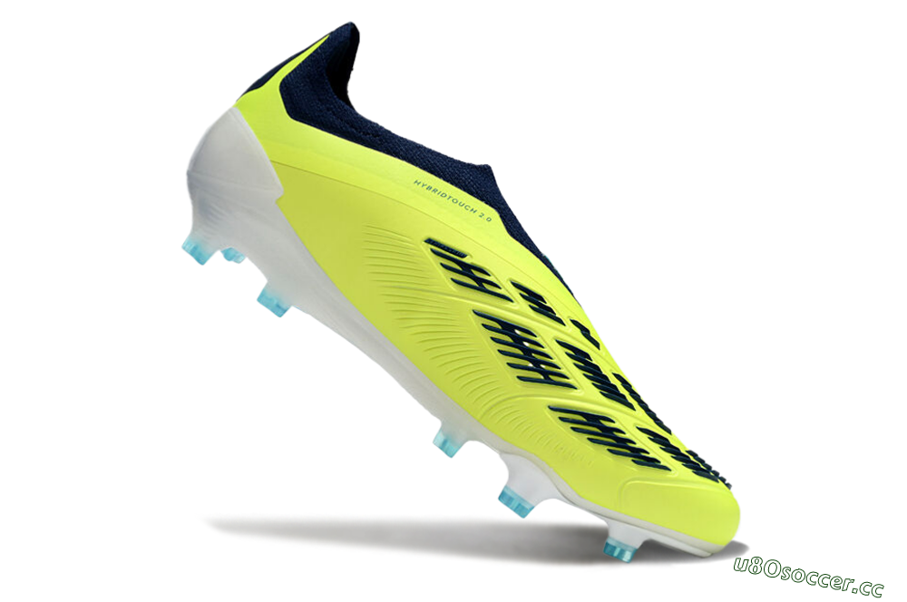 Men's Adidas Predator Accuracy+ FG Firm Ground Low-Tops Football Boots - Yellow/Blue/White 4