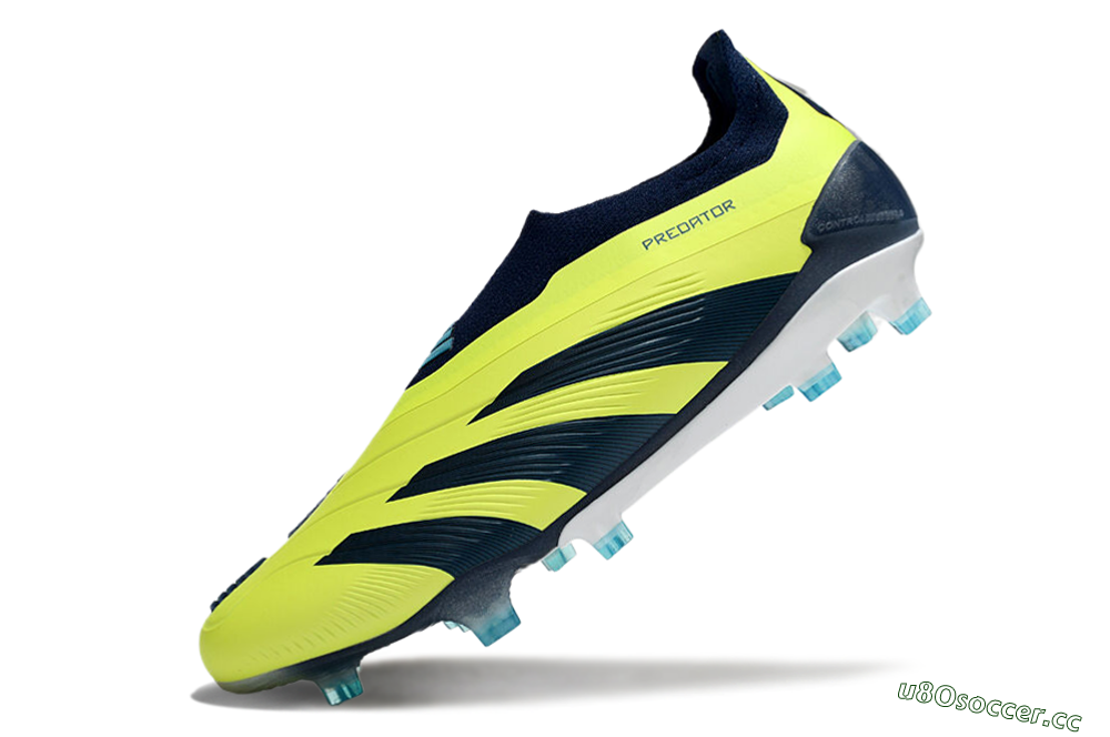 Men's Adidas Predator Accuracy+ FG Firm Ground Low-Tops Football Boots - Yellow/Blue/White 5