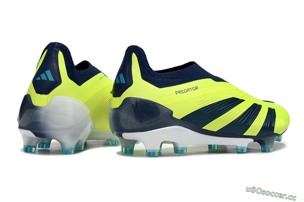 Men's Adidas Predator Accuracy+ FG Firm Ground Low-Tops Football Boots - Yellow/Blue/White 6