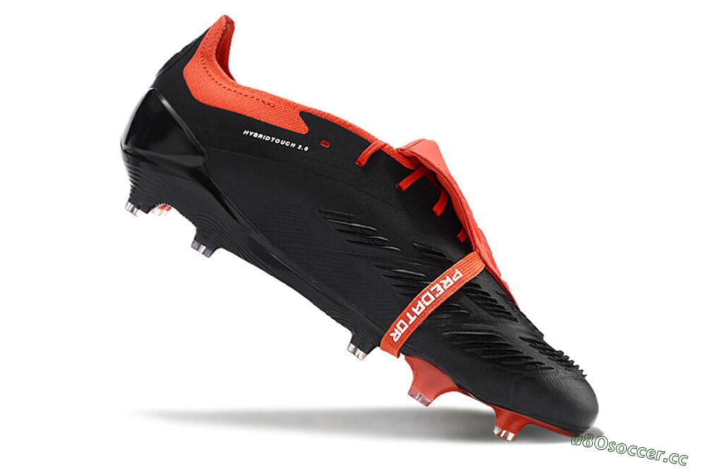 Men's Adidas Predator Elite Foldover Tongue FG Firm Ground Low-Tops Football Boots - Black/White/Red 4