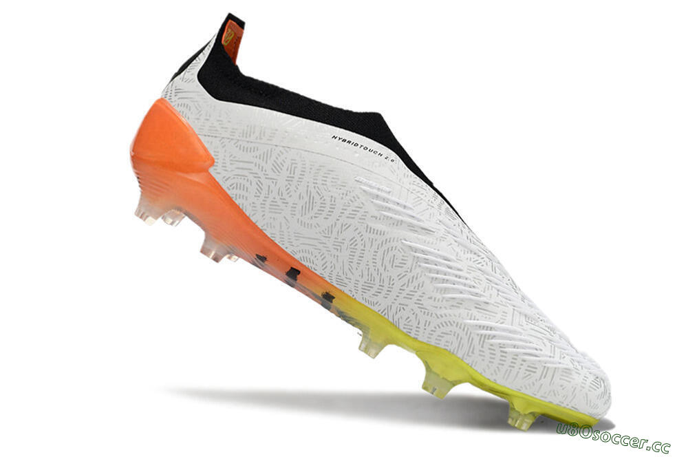 Men's Adidas Predator Accuracy+ FG Firm Ground Low-Tops Football Boots - White/Black/Orange 4