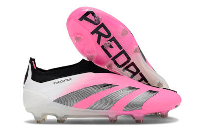 Men's Adidas Predator Accuracy+ FG Firm Ground Low-Tops Football Boots - Pink/Black/White