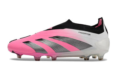 Men's Adidas Predator Accuracy+ FG Firm Ground Low-Tops Football Boots - Pink/Black/White