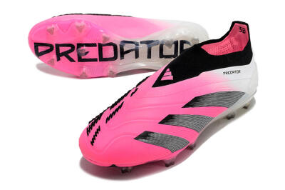 Men's Adidas Predator Accuracy+ FG Firm Ground Low-Tops Football Boots - Pink/Black/White