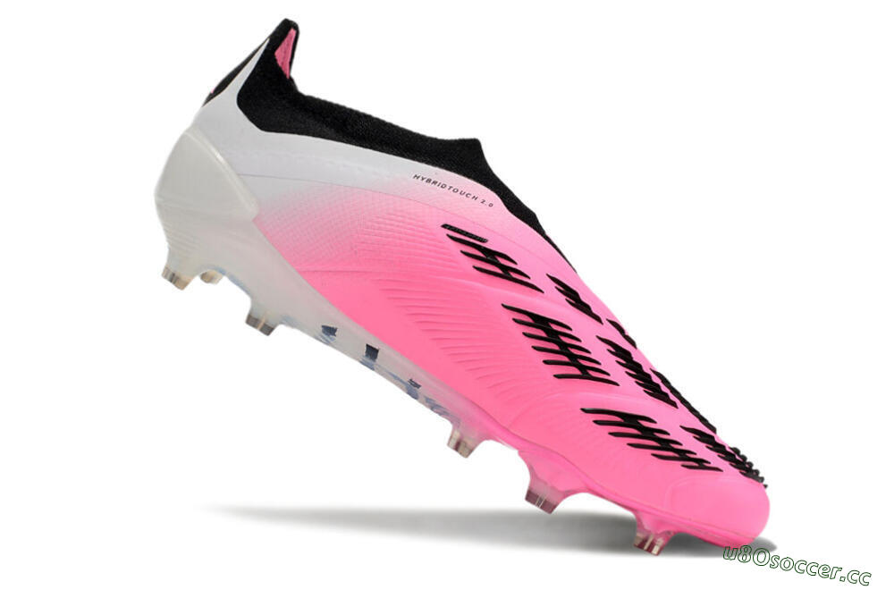 Men's Adidas Predator Accuracy+ FG Firm Ground Low-Tops Football Boots - Pink/Black/White 4