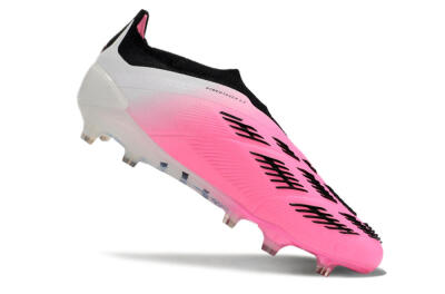 Men's Adidas Predator Accuracy+ FG Firm Ground Low-Tops Football Boots - Pink/Black/White