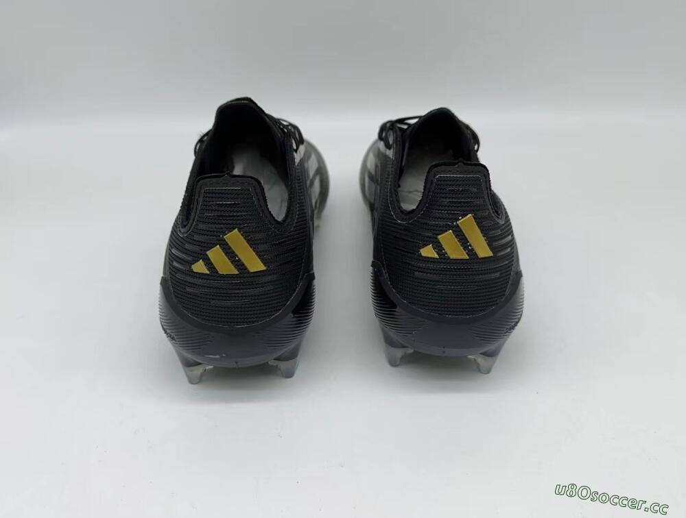 Men's Adidas F50 Adizero FG Firm Ground Low-Tops Football Boots - Black/Gold/Silver