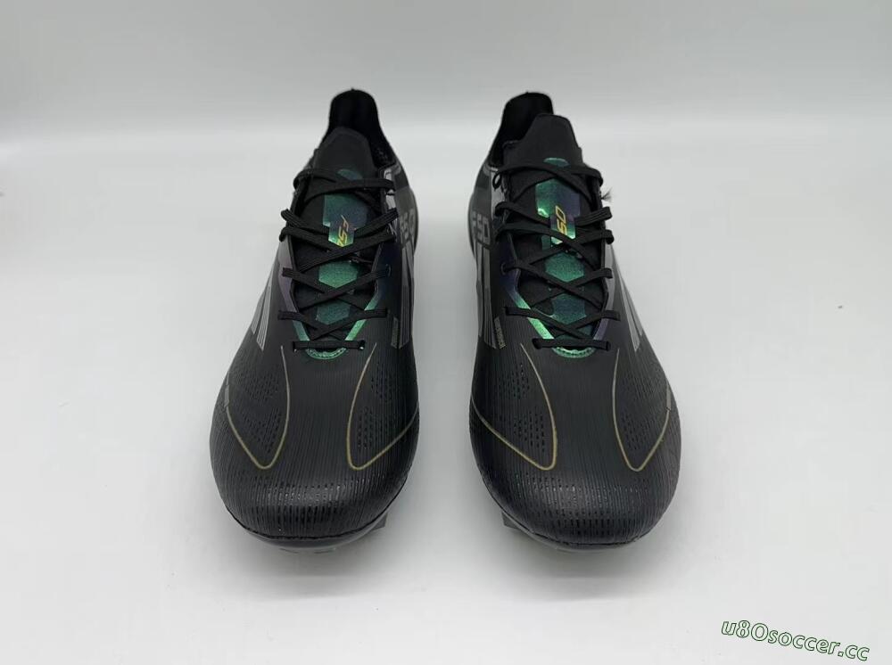Men's Adidas F50 Adizero FG Firm Ground Low-Tops Football Boots - Black/Gold/Silver