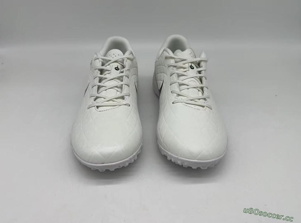 Men's Nike Tiempo Legend 10 Academy TF Artificial Turf Low-Tops Football Shoes - White/Green
