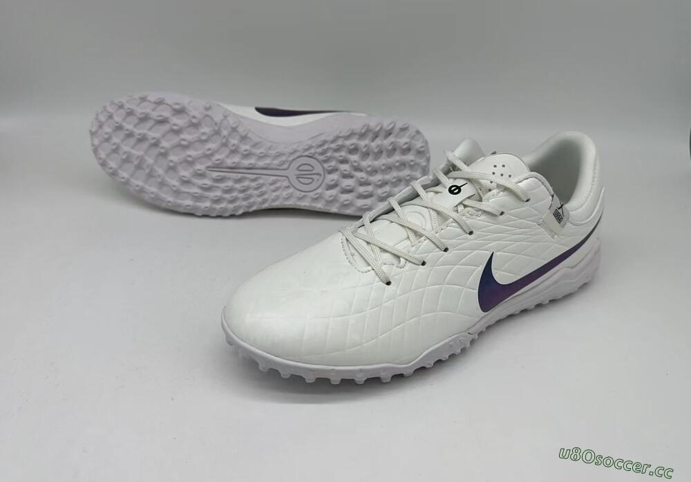Men's Nike Tiempo Legend 10 Academy TF Artificial Turf Low-Tops Football Shoes - White/Green