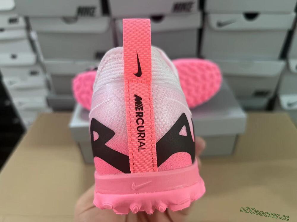 Men's Nike Air Zoom Mercurial Vapor 15 Pro TF Artificial Turf Low-Tops Football Shoes - Pink/Black