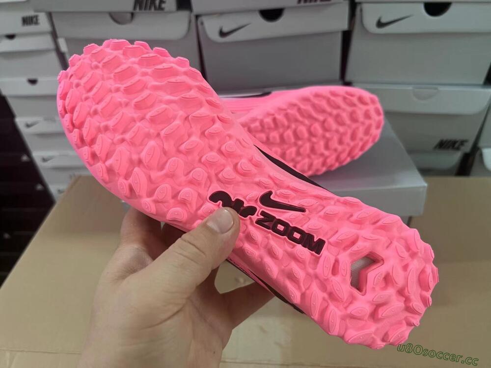 Men's Nike Air Zoom Mercurial Vapor 15 Pro TF Artificial Turf Low-Tops Football Shoes - Pink/Black