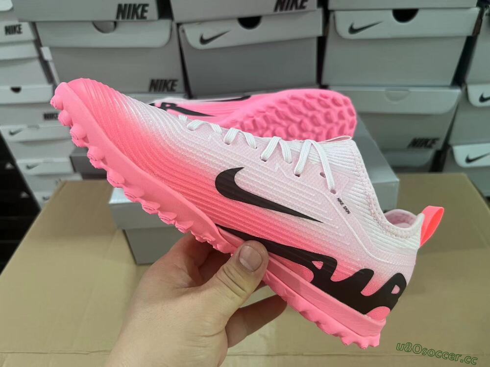 Men's Nike Air Zoom Mercurial Vapor 15 Pro TF Artificial Turf Low-Tops Football Shoes - Pink/Black