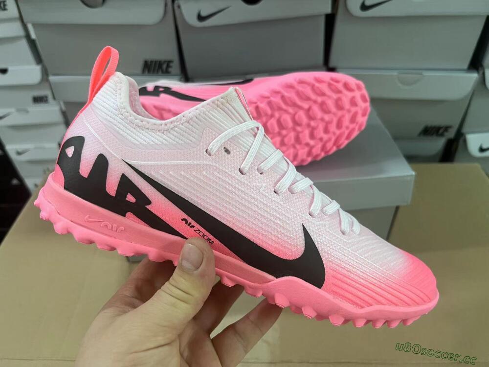 Men's Nike Air Zoom Mercurial Vapor 15 Pro TF Artificial Turf Low-Tops Football Shoes - Pink/Black