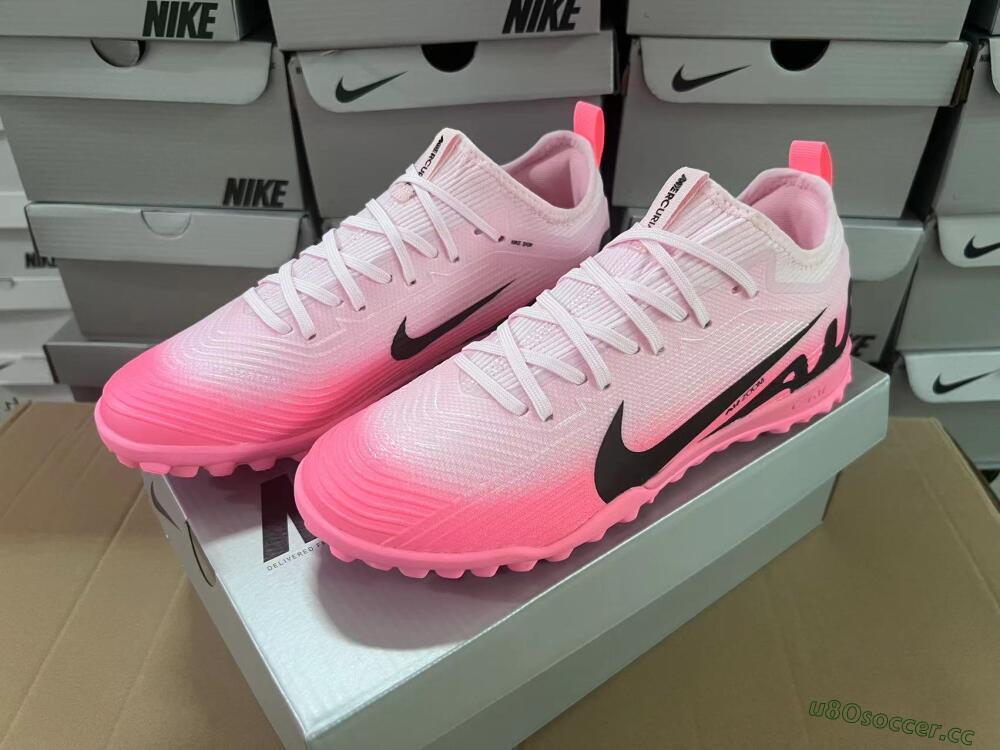 Men's Nike Air Zoom Mercurial Vapor 15 Pro TF Artificial Turf Low-Tops Football Shoes - Pink/Black