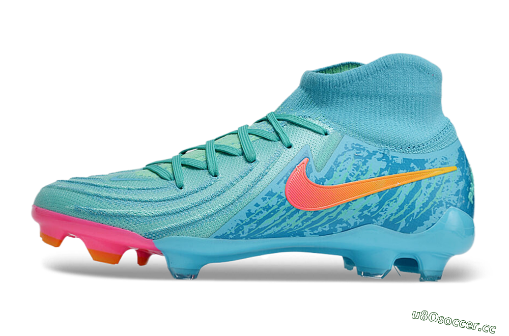 Men's Nike Phantom Luna Elite FG Firm Ground High-Tops Football Boots - Jade/Blue/Orange 0