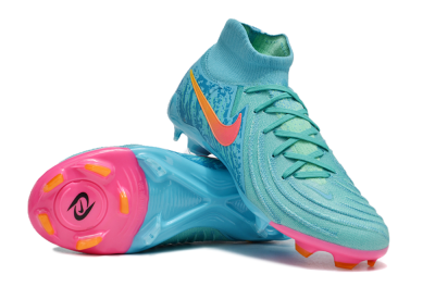 Men's Nike Phantom Luna Elite FG Firm Ground High-Tops Football Boots - Jade/Blue/Orange