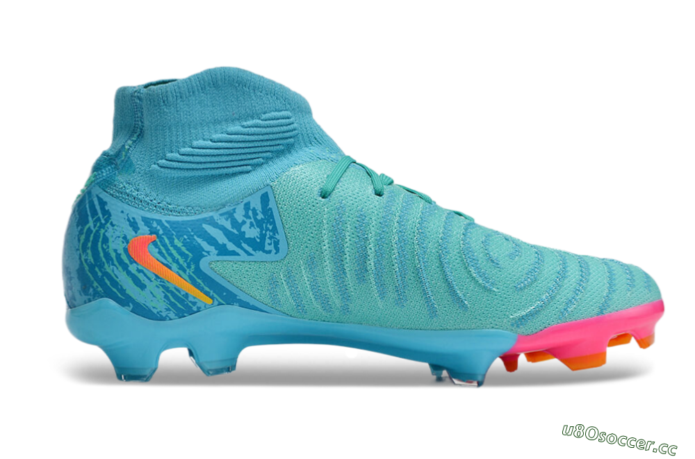Men's Nike Phantom Luna Elite FG Firm Ground High-Tops Football Boots - Jade/Blue/Orange 4