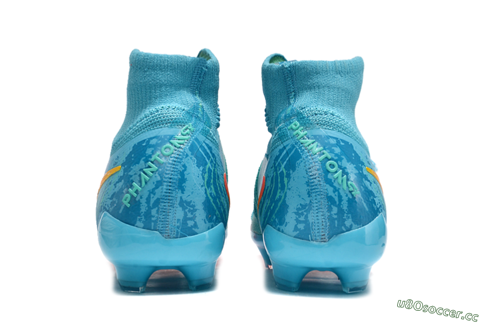 Men's Nike Phantom Luna Elite FG Firm Ground High-Tops Football Boots - Jade/Blue/Orange 5