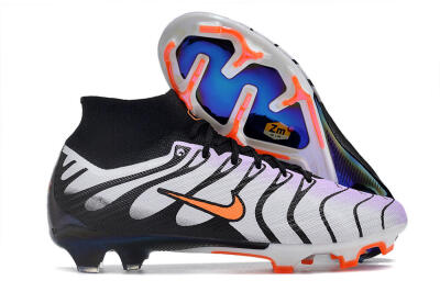 Unisex Nike Air Zoom Mercurial Superfly 9 Elite FG Firm Ground High-Tops Football Boots - Purple/Black/Orange