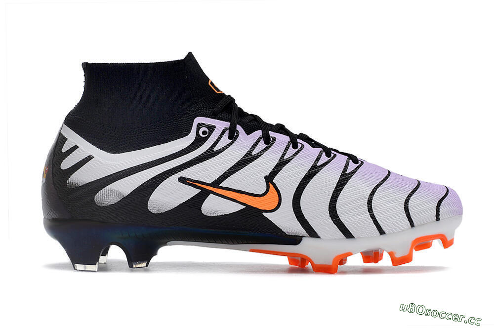 Unisex Nike Air Zoom Mercurial Superfly 9 Elite FG Firm Ground High-Tops Football Boots - Purple/Black/Orange 4