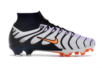 Unisex Nike Air Zoom Mercurial Superfly 9 Elite FG Firm Ground High-Tops Football Boots - Purple/Black/Orange