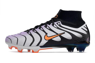 Unisex Nike Air Zoom Mercurial Superfly 9 Elite FG Firm Ground High-Tops Football Boots - Purple/Black/Orange