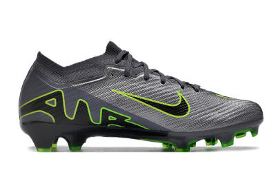 Unisex Nike Air Zoom Mercurial Vapor 15 Elite FG Firm Ground Low-Tops Football Boots - Silver/Grey/Green