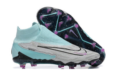 Men's Nike Phantom GX DF Elite FG Firm Ground High-Tops Football Boots - Grey/Green/Black