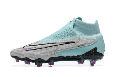 Men's Nike Phantom GX DF Elite FG Firm Ground High-Tops Football Boots - Grey/Green/Black