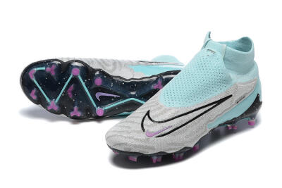 Men's Nike Phantom GX DF Elite FG Firm Ground High-Tops Football Boots - Grey/Green/Black