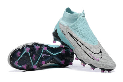 Men's Nike Phantom GX DF Elite FG Firm Ground High-Tops Football Boots - Grey/Green/Black
