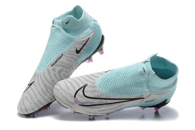Men's Nike Phantom GX DF Elite FG Firm Ground High-Tops Football Boots - Grey/Green/Black